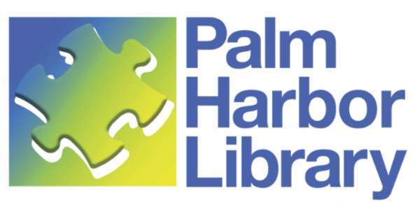 Palm Harbor Library logo with puzzle piece icon