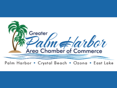 Logo for the Greater Palm Harbor Area Chamber of Commerce: Palm Harbor, Crystal Beach, Ozona, East Lake