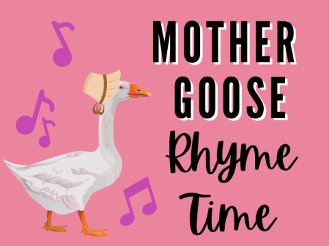 Mother Goose Rhyme Time with goose in bonnet