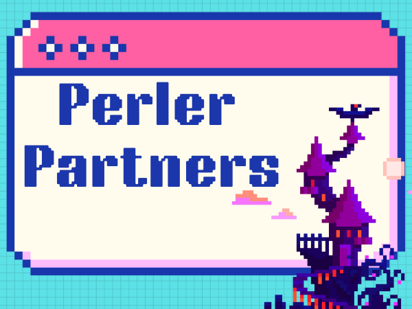 Perler Partners. Perler bead dragon on a perler bead castle